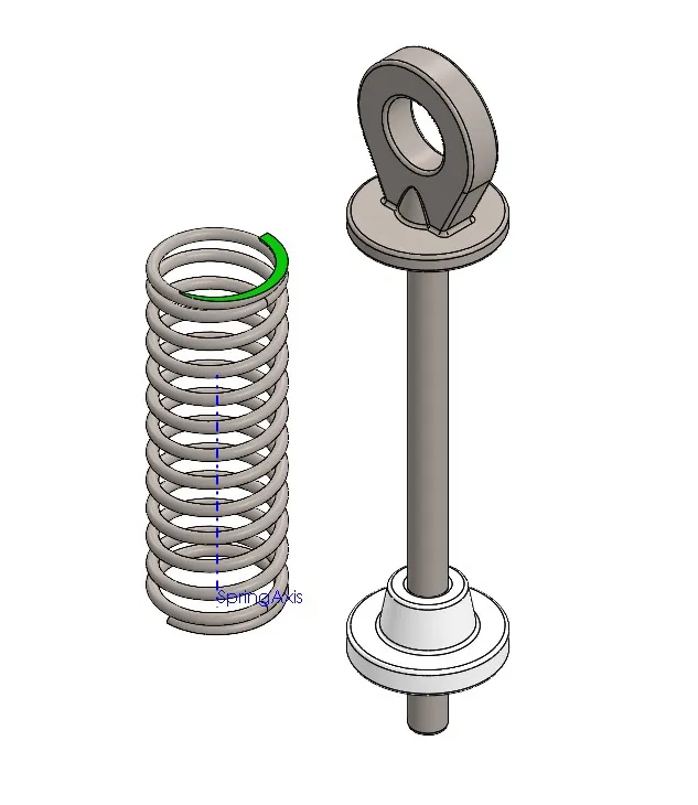 2020 assemblies shaft, collar and spring