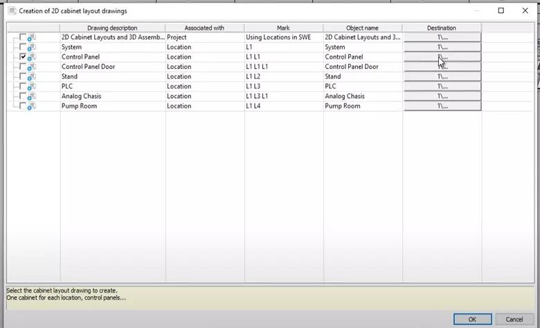 2D Cabinet Control Panel in SOLIDWORKS Electrical