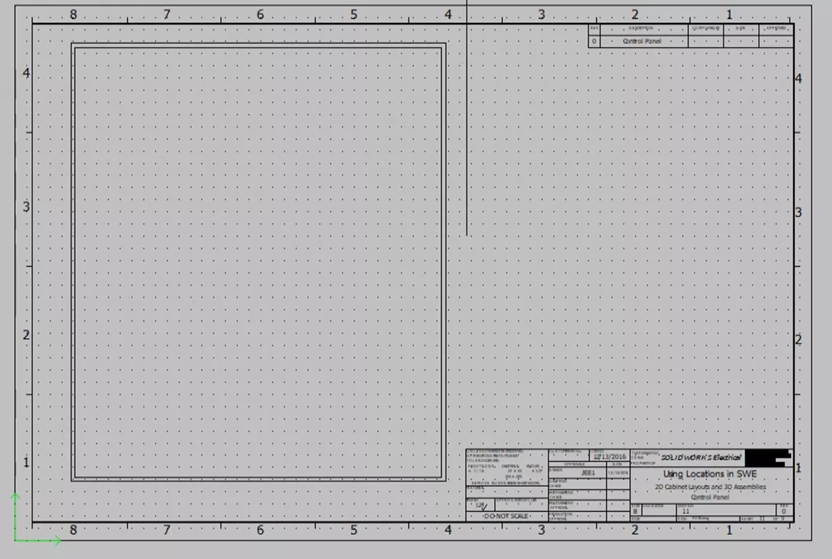 2D Cabinet Footprint Placement in SOLIDWORKS Electrical