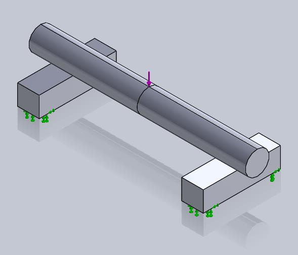 SOLIDWORKS Simulation Stabilized 3-Point Bending Test Setup | GoEngineer