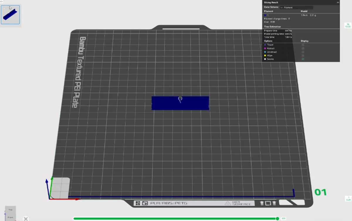 3D Printed Hanger in PLA Plastic 