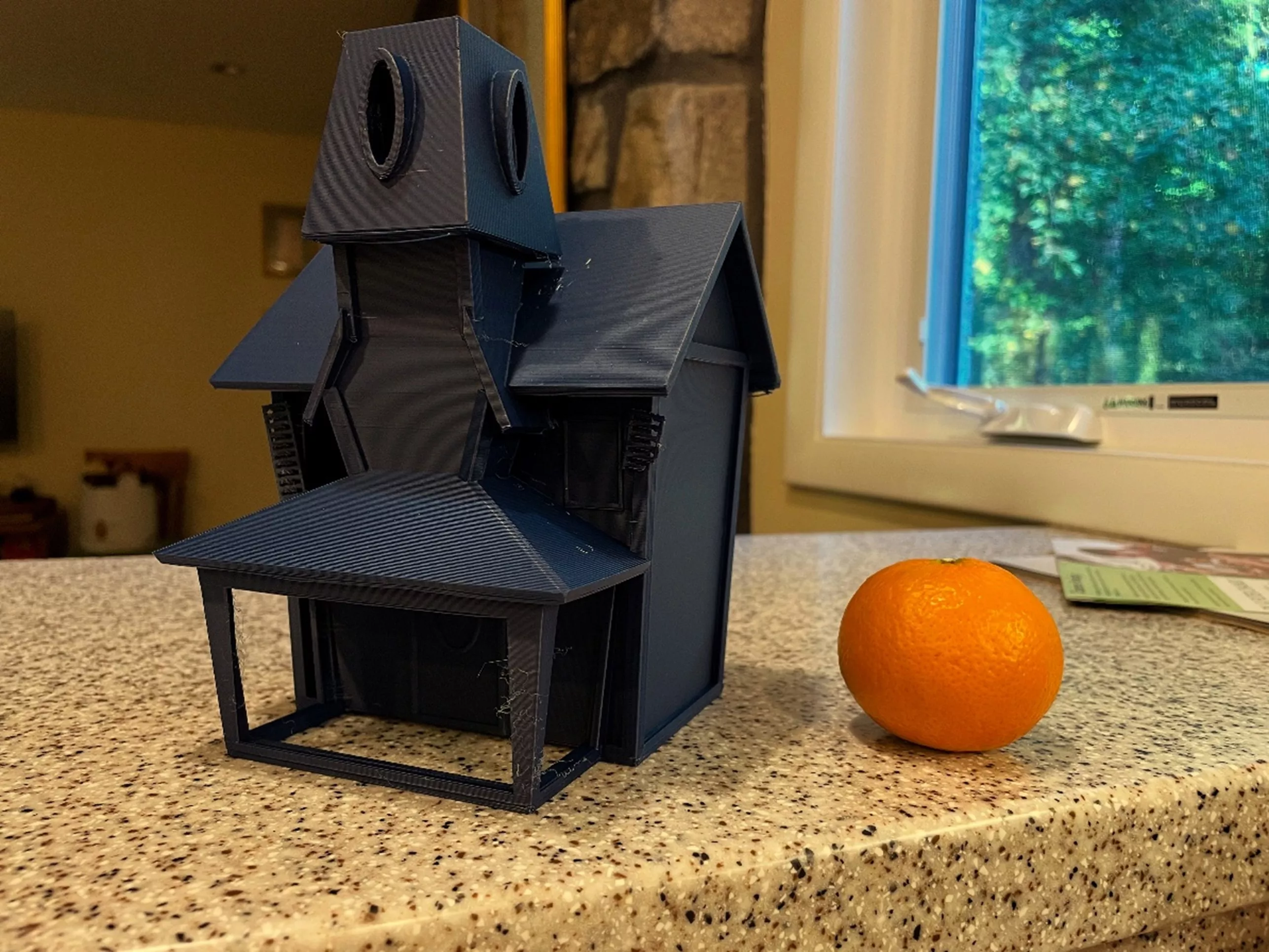 3D Printed Haunted House Designed in SOLIDWORKS