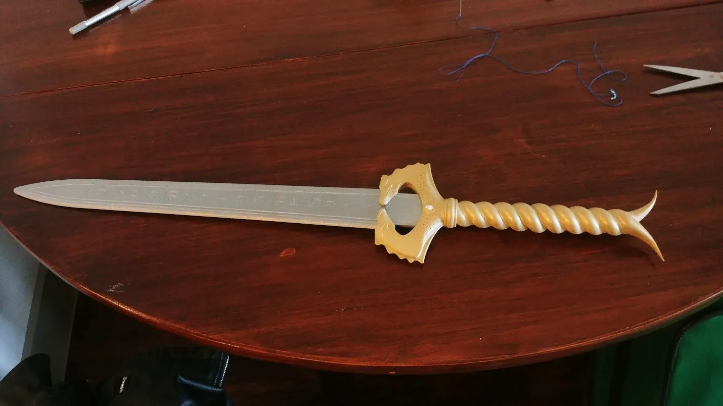 3D Printed Wonder Woman Sword Painted