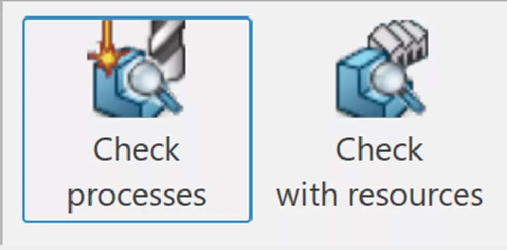 Check Processes and Check with Resources Icons 3DEXPERIENCE