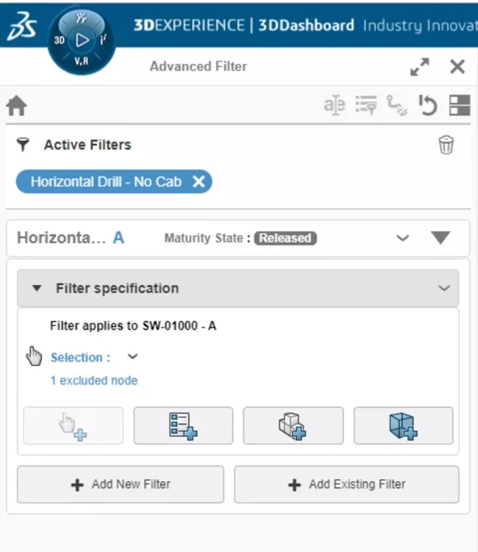 3DEXPERIENCE 2026 Filter Specification