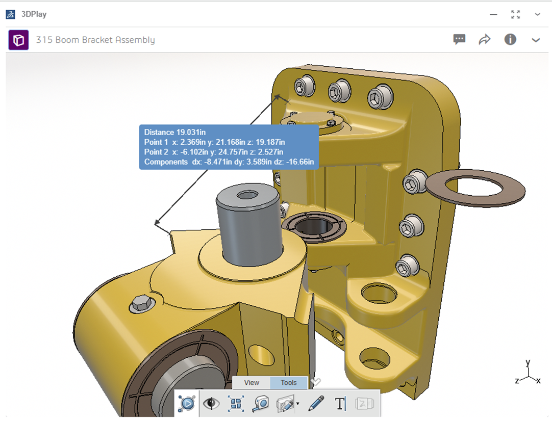 How to Enable XYZ Distance Measurements in 3DPlay | GoEngineer