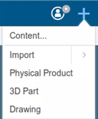 3DEXPERIENCE Platform Add Menu 