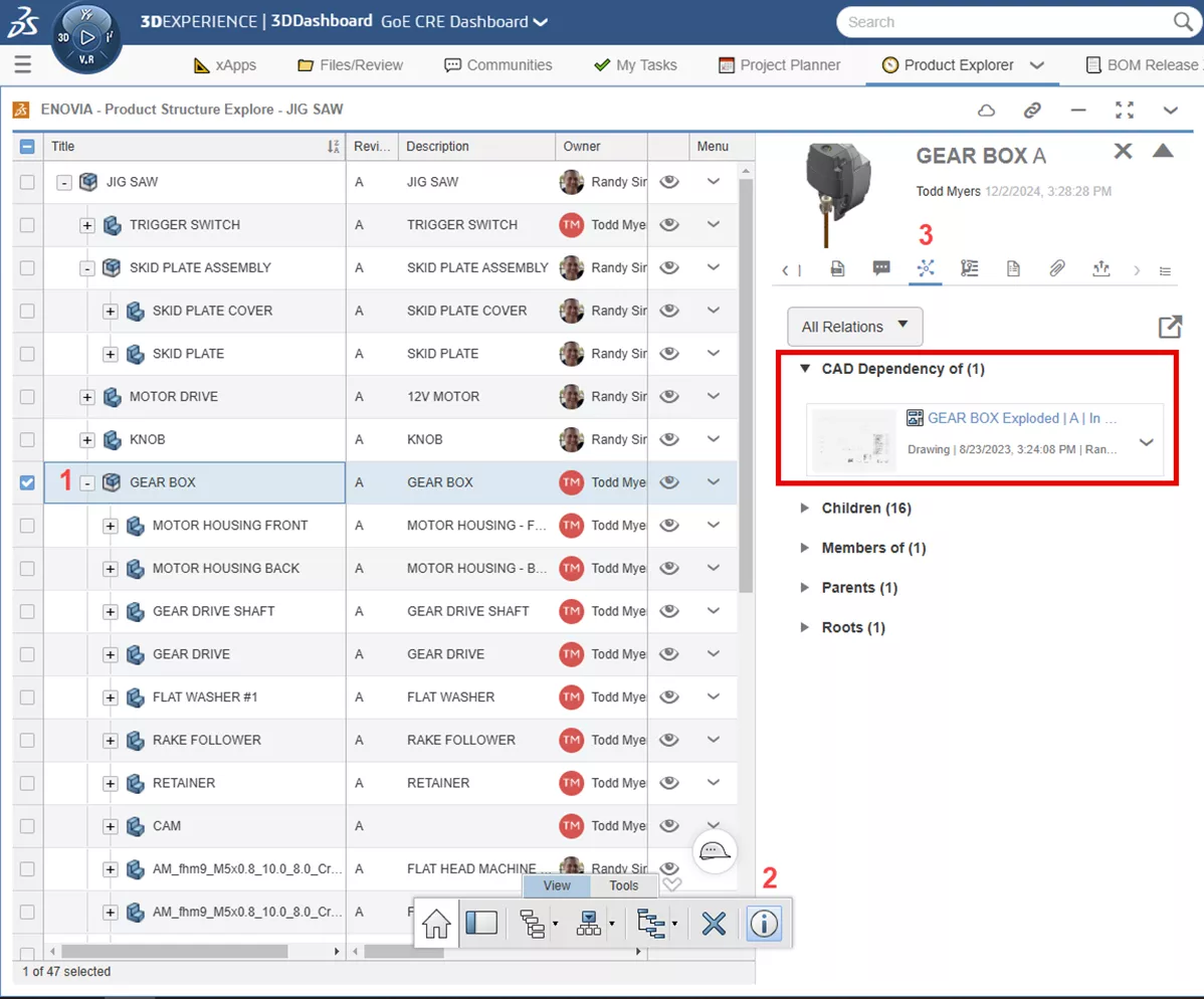 3DEXPERIENCE Check for Associated Drawing via Product Explorer