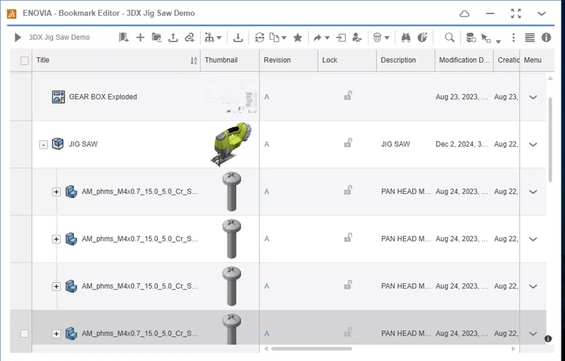 Add Thumbnail and Other Columns to the Bookmark Editor View in 3DEXPERIENCE