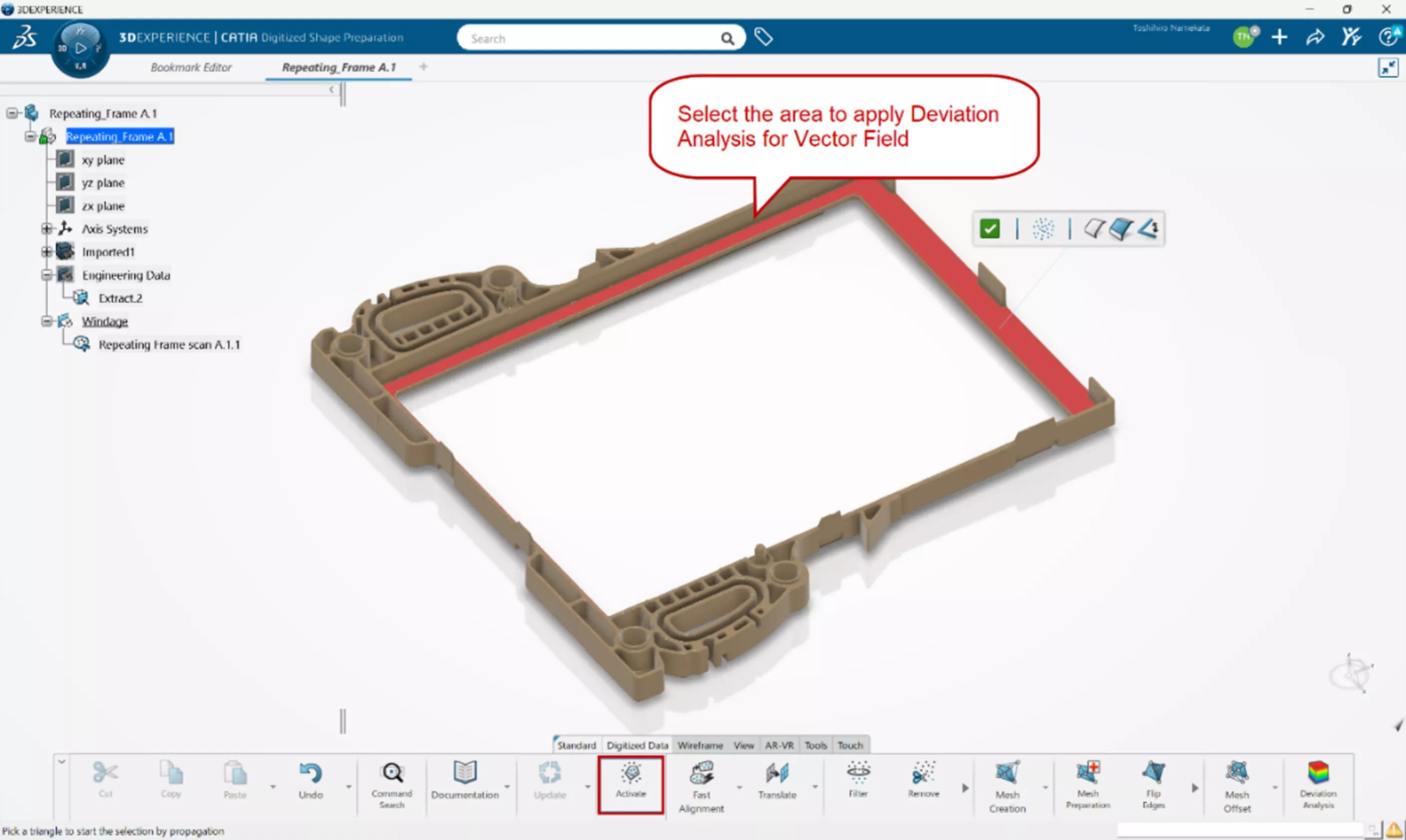 Applying Compensation from Scan Data in 3DEXPERIENCE CATIA