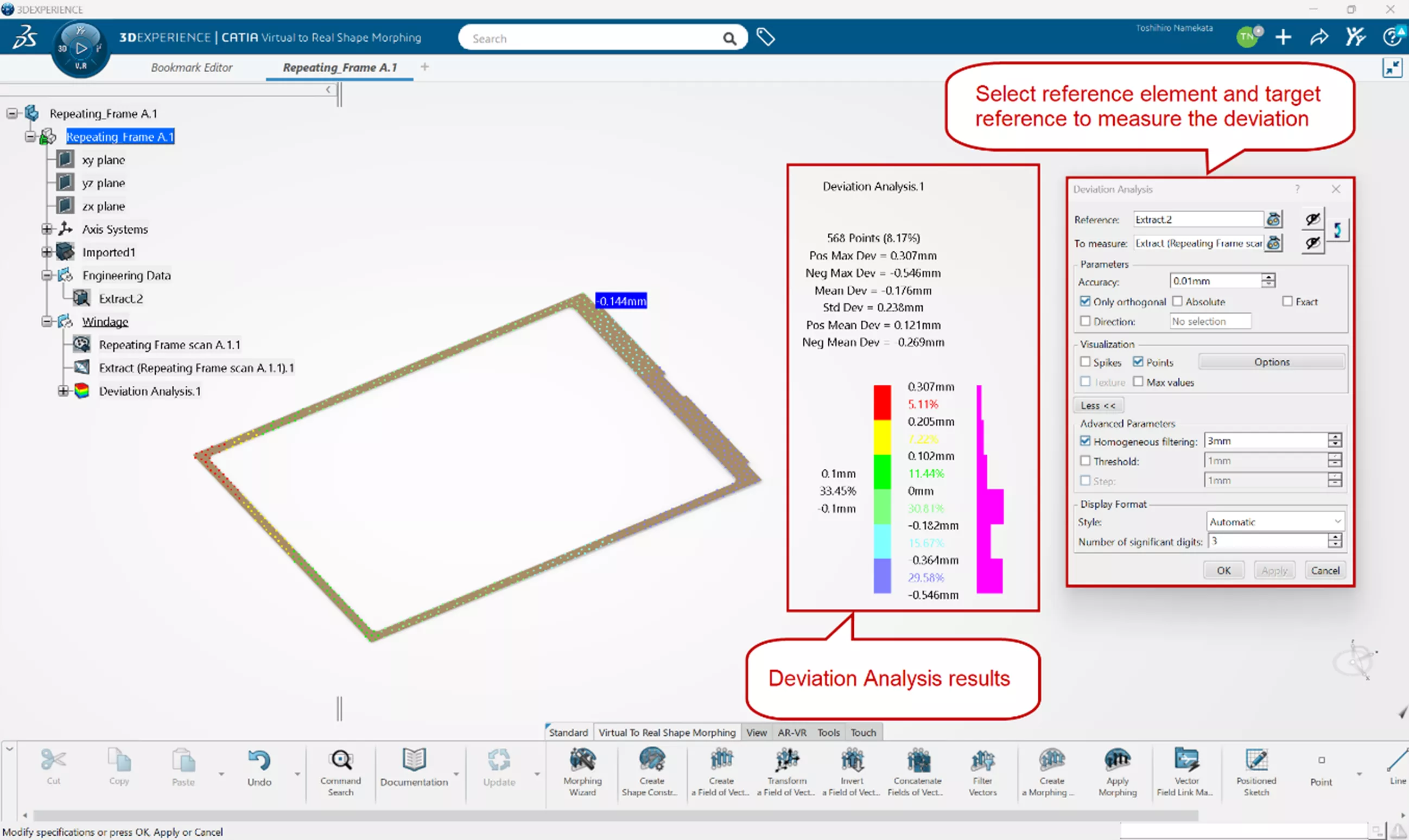 3DEXPERIENCE CATIA Deviation Analysis