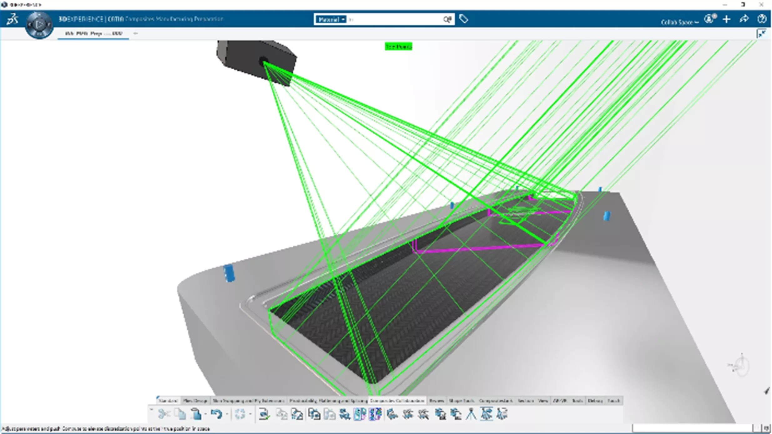 3DEXPERIENCE CATIA Flat Pattern Export for Laser Projection