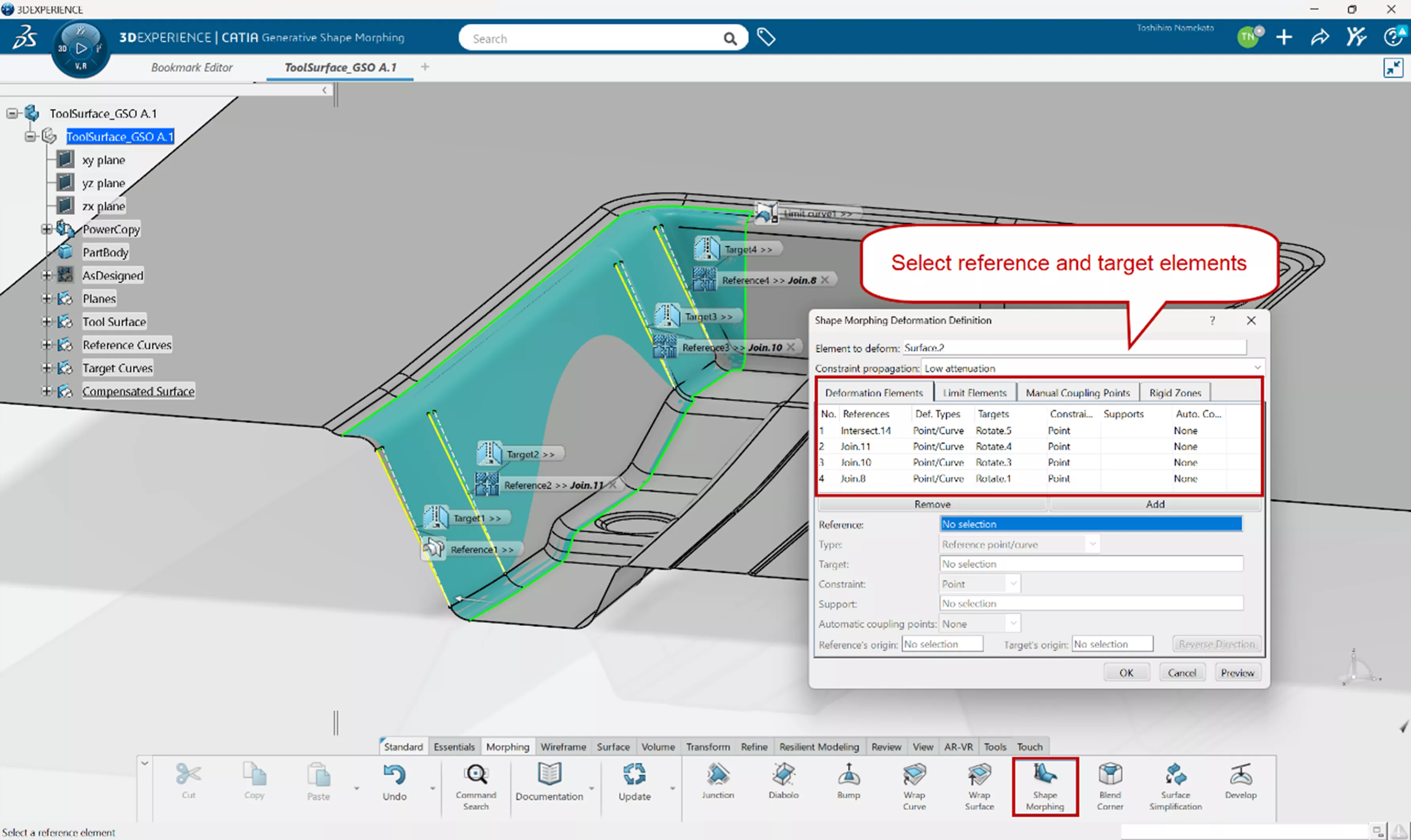 3DEXPERIENCE CATIA Generative Shape Morphing