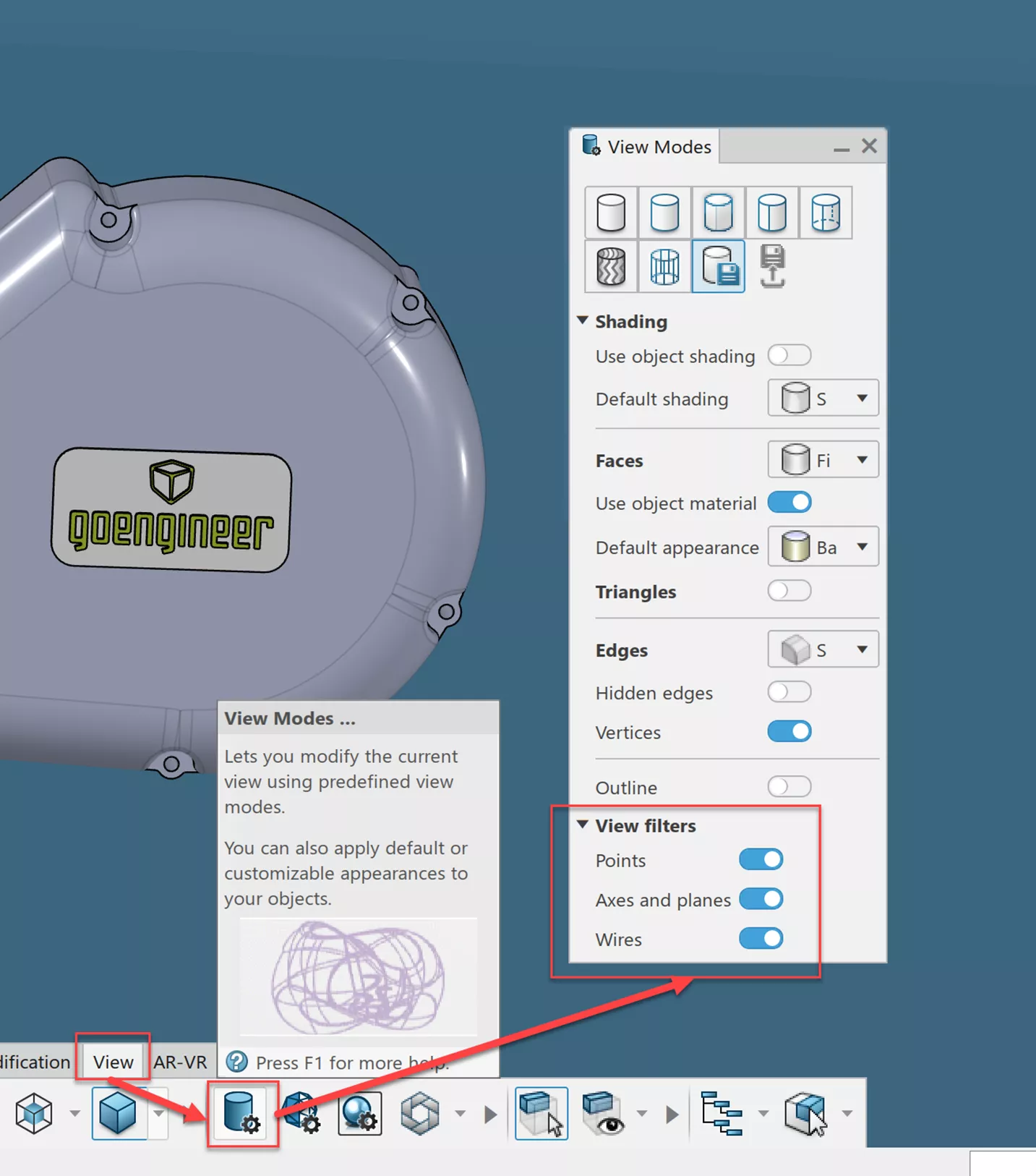 3DEXPERIENCE CATIA View Modes Command 