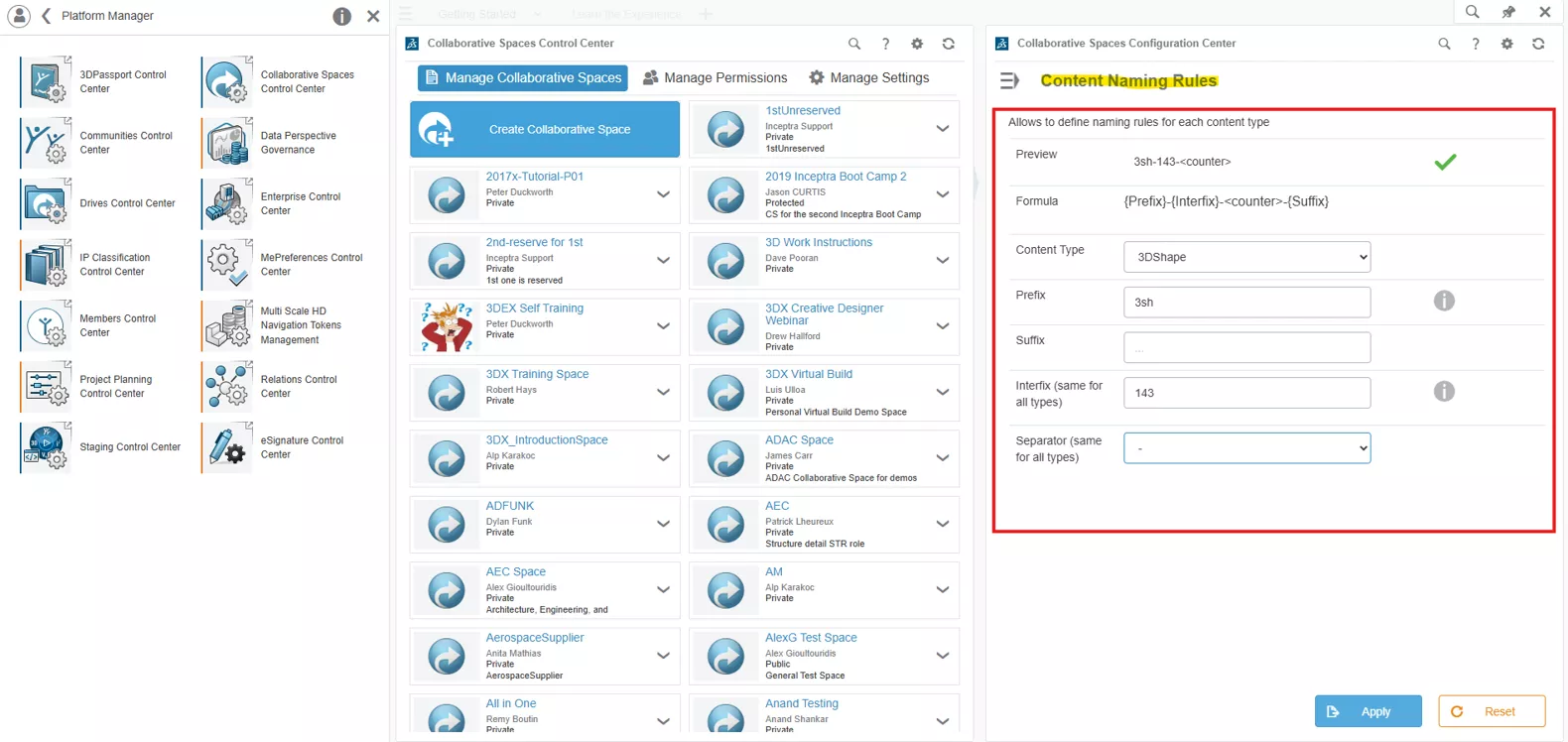 3DEXPERIENCE Content Naming Rules