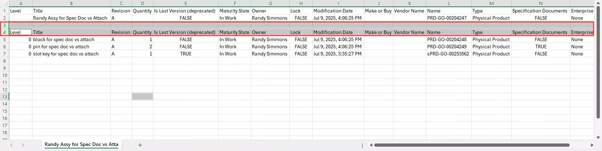 3DEXPERIENCE Engineering Release App Excel Export