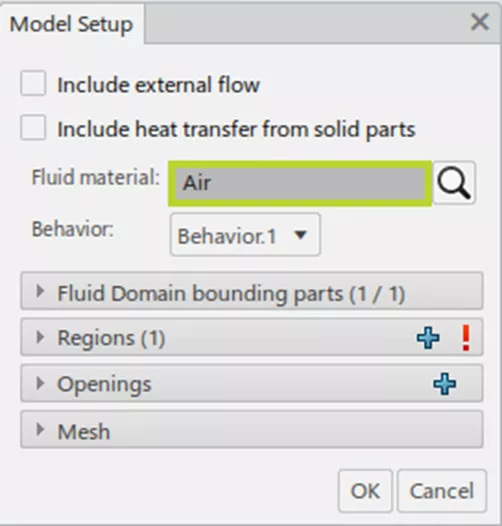 3DEXPERIENCE FMK Role Air Fluid Material Option