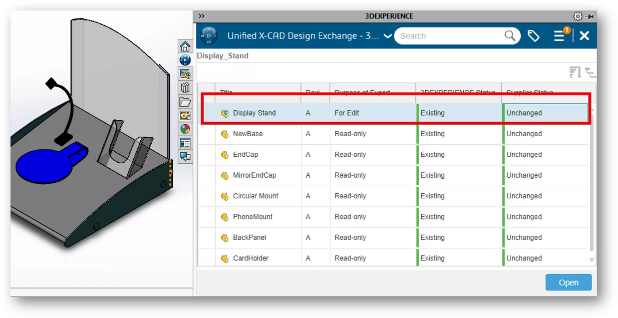 3DEXPERIENCE SOLIDWORKS Import Package For Edit Access