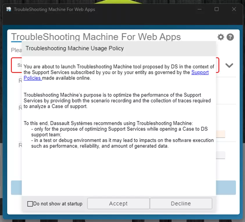 3DEXPERIENCE Machine for Web Apps Usage Policy