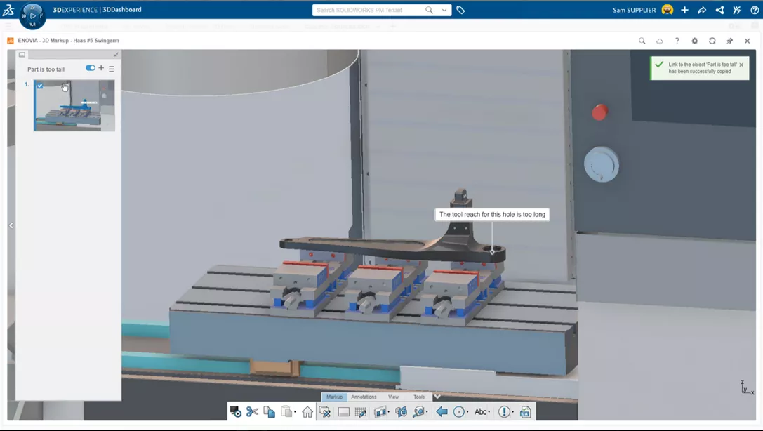 Create Markups and Leave Comments in 3DEXPERIENCE Manufacturing 2024