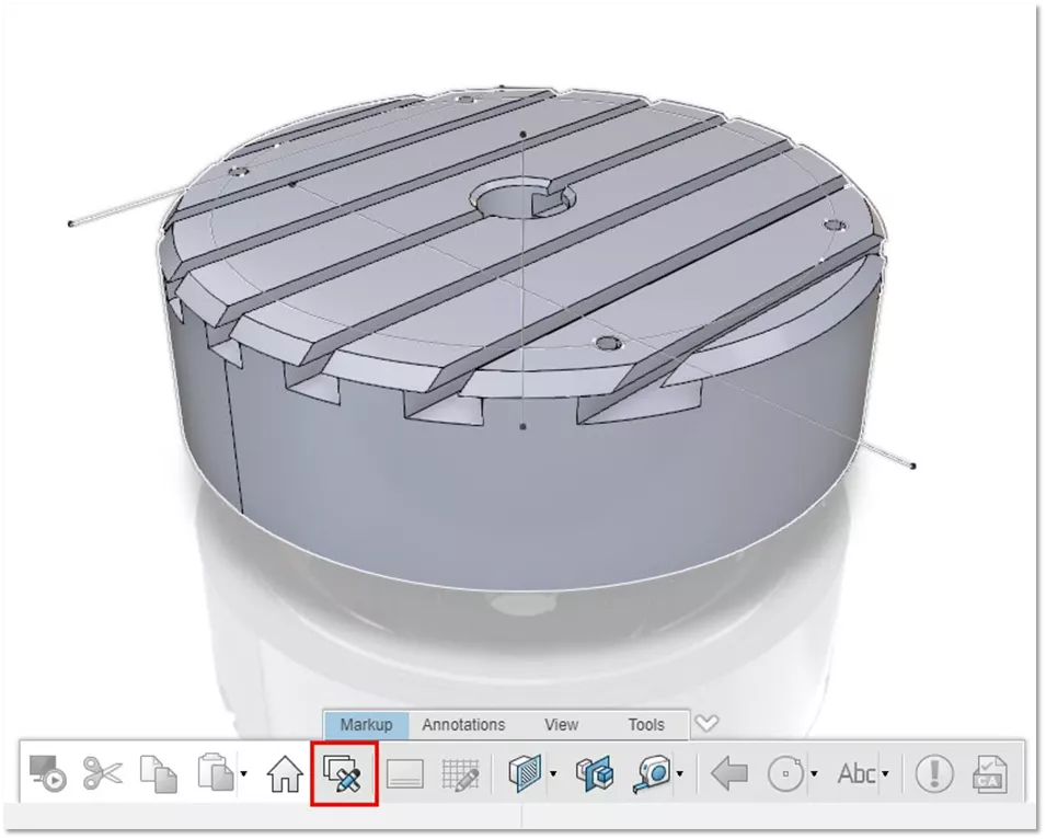 3DEXPERIENCE Markup Button Advanced Tool