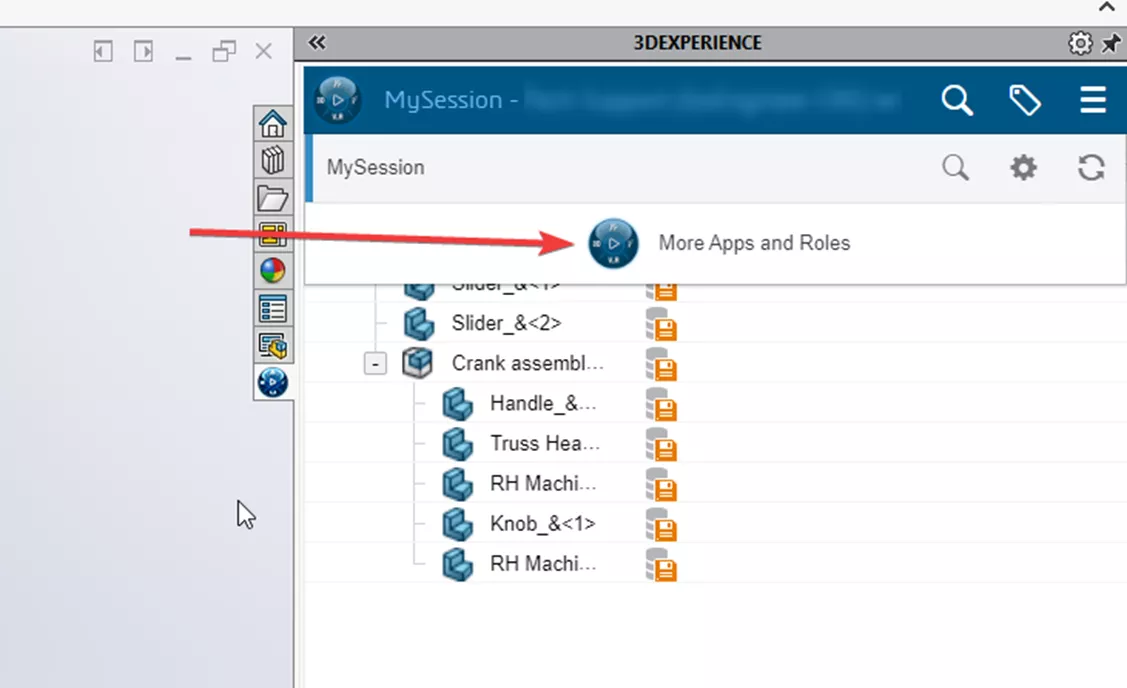 3DEXPERIENCE More Apps and Roles Option 