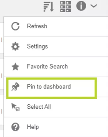 Pin to Dashboard Option in 3DEXPERIENCE