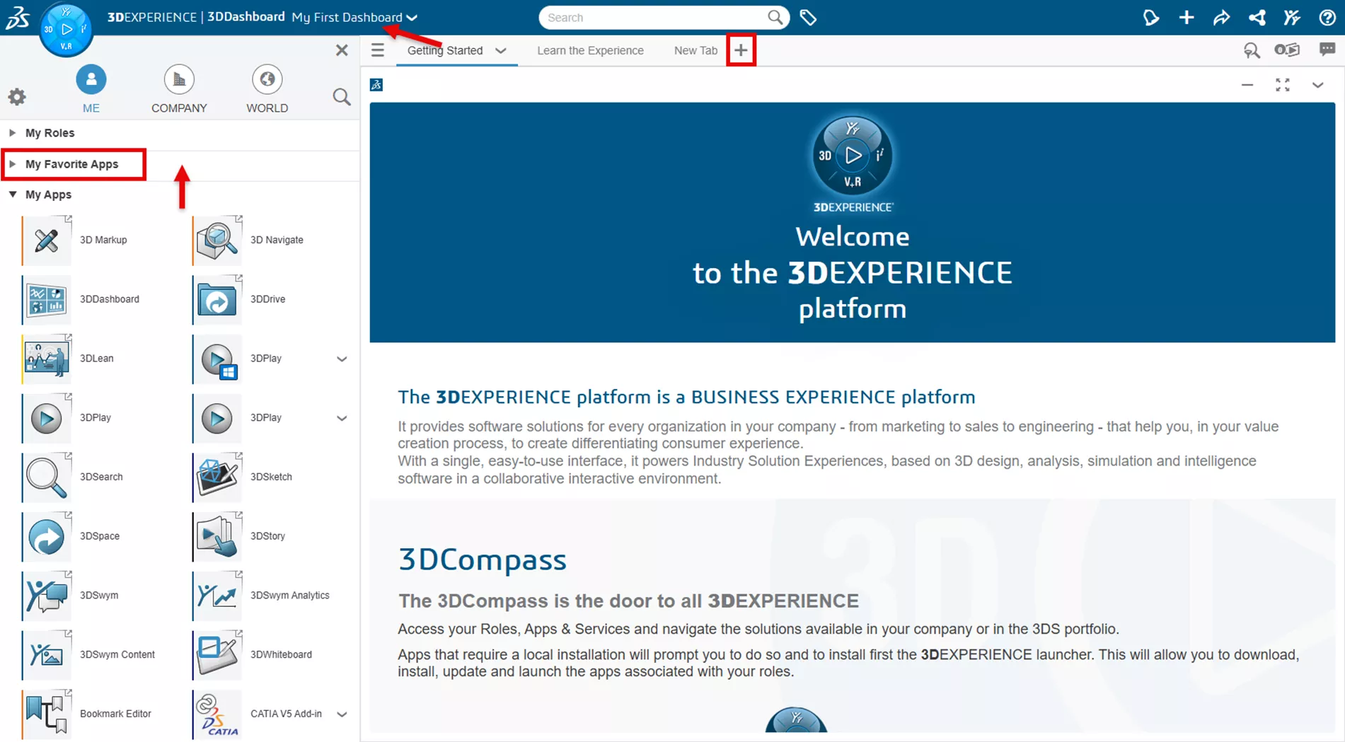 3DEXPERIENCE Platform My First Dashboard