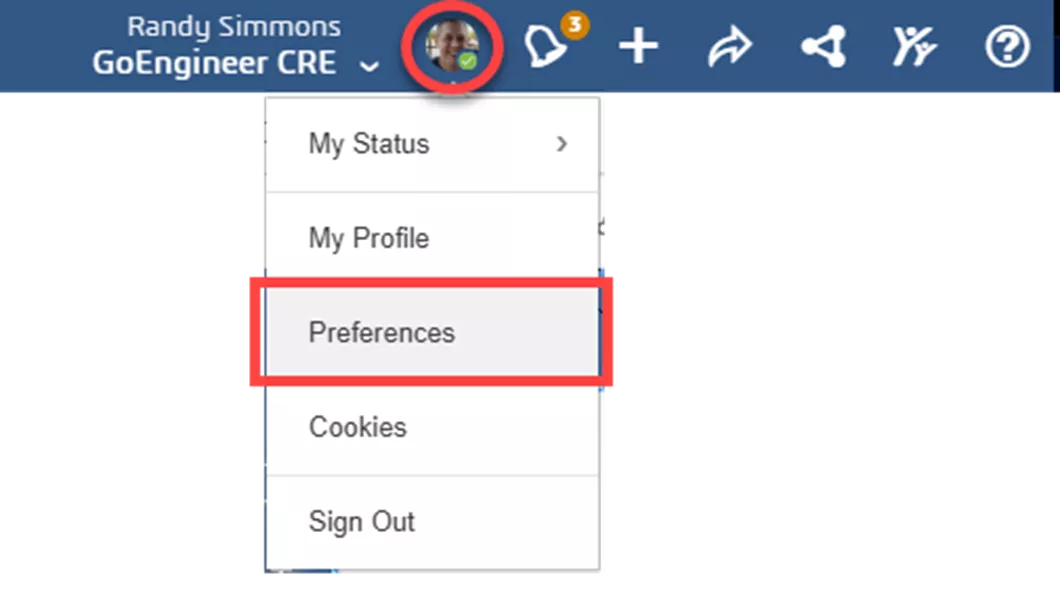 Access Your Preferences in 3DEXPERIENCE