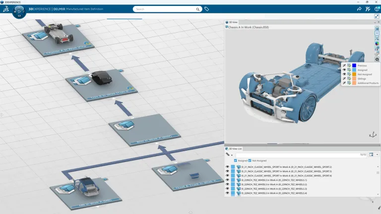 Seamless MBOM Management with 3DEXPERIENCE Process Engineering.