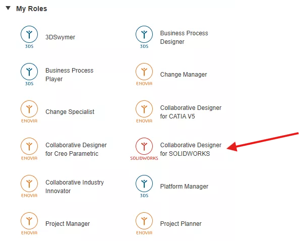 Collaborative Designer for SOLIDWORKS Role in 3DEXPERIENCE