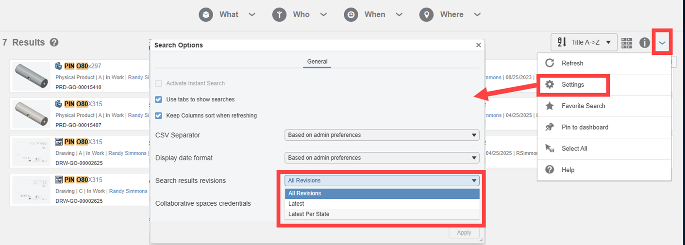 Show Only the Latest Revision in 3DEXPERIENCE Searches | GoEngineer