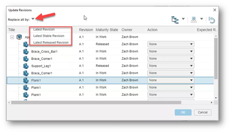 3DEXPERIENCE SOLIDWORKS Update all by Latest Revision