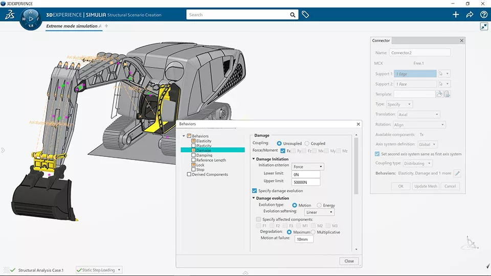 Structural Performance Engineer, a 3DEXPERIENCE STRUCTURAL solution, offers powerful Abaqus static analysis capabilities.