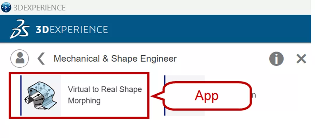 3DEXPERIENCE Virtual to Real Shape Morphing App 