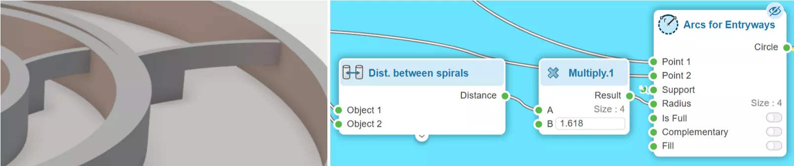3DEXPERIENCE Visual Scripting Nautilus Seashell Design