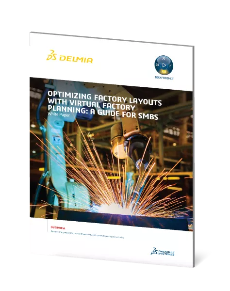 "Optimizing Factory Layouts with Virtual Factory Planning: A Guide for SMBs" Whitepaper Cover