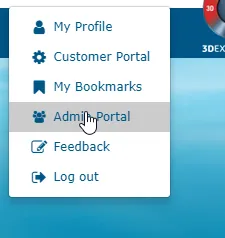 Profile drop down at my.solidworks.com