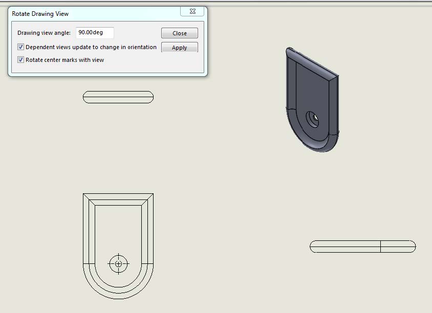 How To Rotate And Customize A SOLIDWORKS Drawing View | GoEngineer