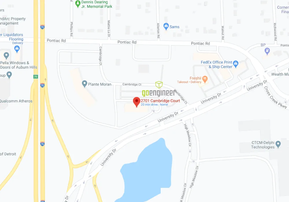 GoEngineer Auburn Hills Michigan Location Map Address