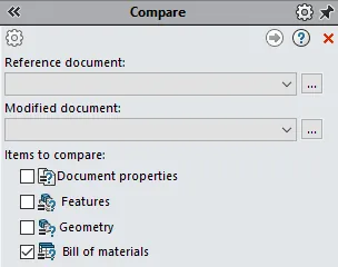 BOM Compare Tool in SOLIDWORKS