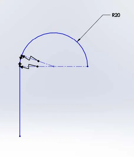 C-2 Continuity Sketch in SOLIDWORKS