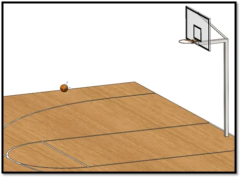 CAD Setup of Basketball Free Throw Line