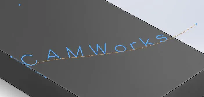 CAMWorks Engrave Feature Milling Feature
