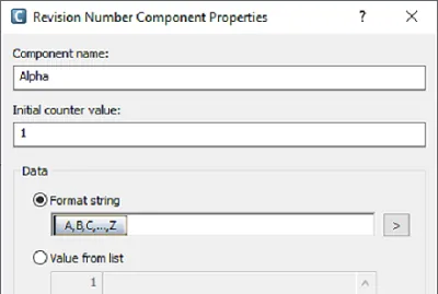 configure revision component