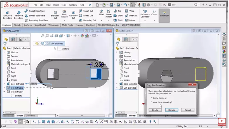 Copy Confirmation Dialog Box in SOLIDWORKS 