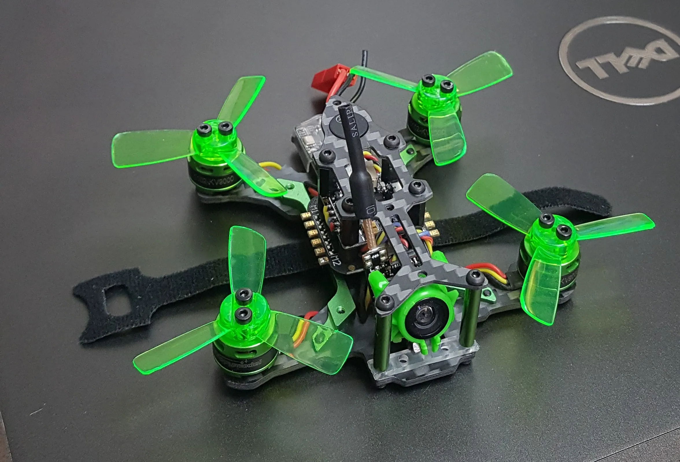 drone with unprotected propellers