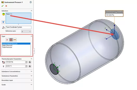 SOLIDWORKS Flow Simulation Fluid Mixing Analysis Environmental Pressure