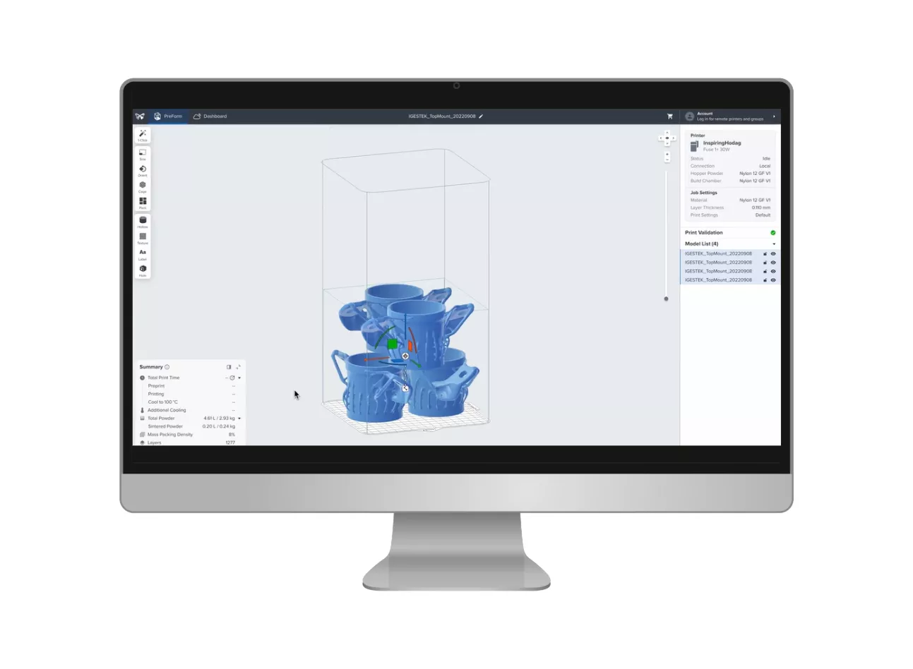Preform Software for Formlabs SLS 3D Printers