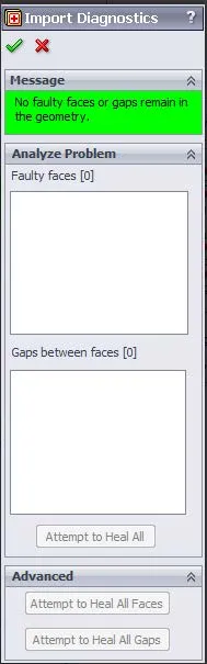 Import Diagnostic in SOLIDWORKS Flow Simulation